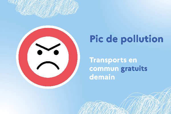 pic de pollution - bus et tram gratuits